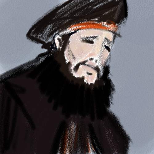 sad pirate... on a sad ocean.